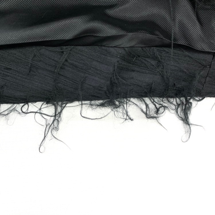 2024AW el conductorH コンダクター 5BUTTONS SHAGGY FRINGE VEST パールボタンフリンジベスト メンズ ブラック 2 PD24AJ03