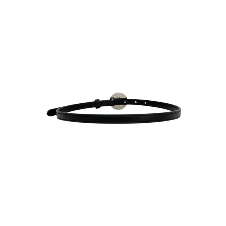 HARUNOBUMURATA ハルノブムラタ CUPOLABELT メタルバックル レザーベルト シルバー×ブラック HM23W1204-NUM01