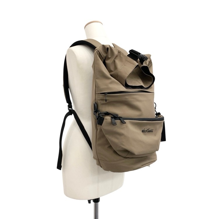 未使用品 JUN MIKAMI×WILD THINGS ジュンミカミ 3LAYER BACKPACK ワイルドシングコラボ バックパック カーキ×ブラック 16
