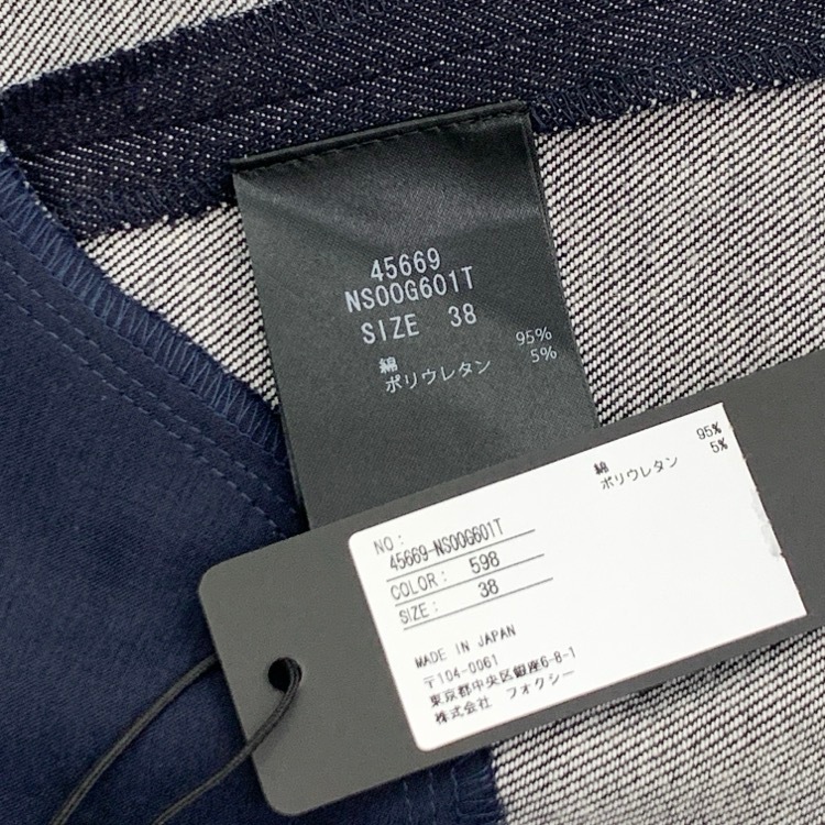 FOXEY NEWYORK フォクシー ジェマ ドレス デニム ワンピース インディゴ 38 45669-NSOOG