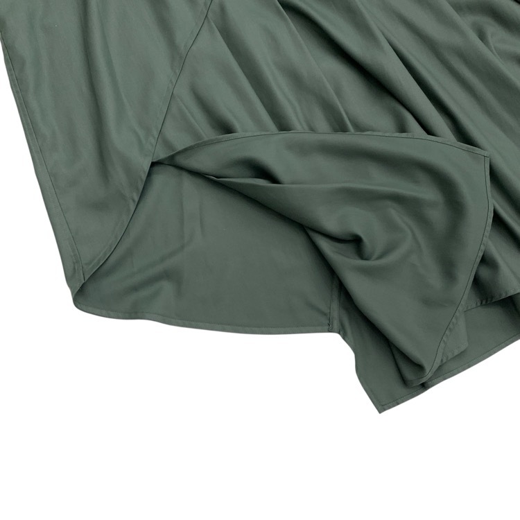 HYKE ハイク FD BOSOM SHIRT DRESS シャツワンピース アシンメトリーヘム オリーブドラブ 1 232-16190