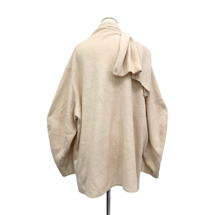 Mame Kurogouchi マメクロゴウチ Scarf Style Knitted Pullover スカーフスタイルニットプルオーバー ホワイト 1 MM23FW-JS045