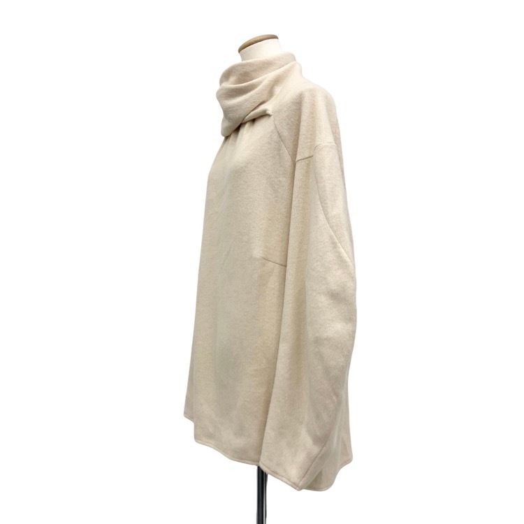 Mame Kurogouchi マメクロゴウチ Scarf Style Knitted Pullover スカーフスタイルニットプルオーバー ホワイト 1 MM23FW-JS045