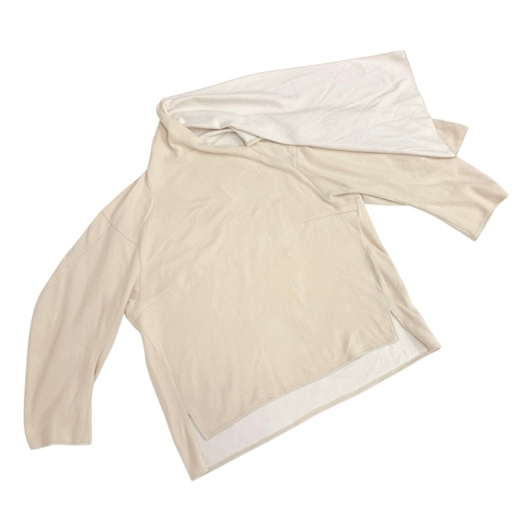 Mame Kurogouchi マメクロゴウチ Scarf Style Knitted Pullover スカーフスタイルニットプルオーバー ホワイト 1 MM23FW-JS045