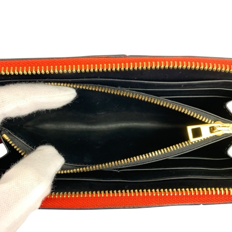 LOEWE ロエベ パズル アナグラム ロゴラウンドファスナー 長財布 レッド
