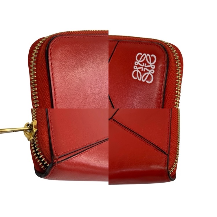 LOEWE ロエベ パズル アナグラム ロゴラウンドファスナー 長財布 レッド