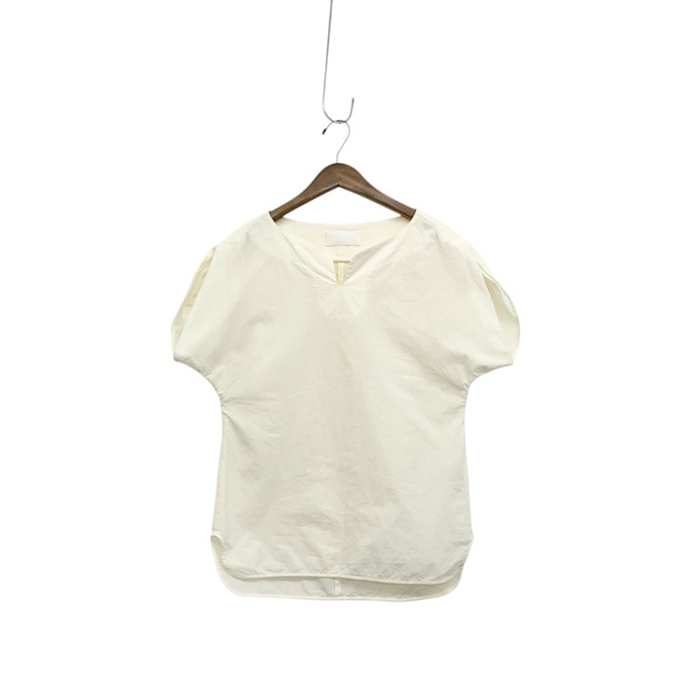 Mame Kurogouchi マメクロゴウチ Dry Touch Cotton Blouse ドライタッチコットンブラウス エクリュ 2 MM23PF-SH722
