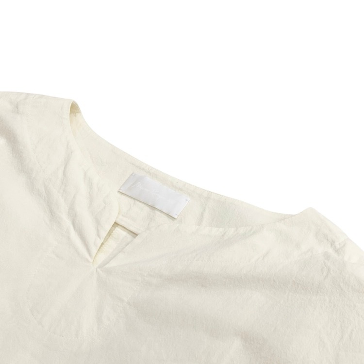 Mame Kurogouchi マメクロゴウチ Dry Touch Cotton Blouse ドライタッチコットンブラウス エクリュ 2 MM23PF-SH722