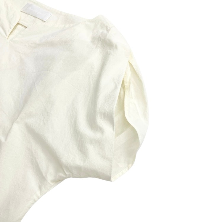 Mame Kurogouchi マメクロゴウチ Dry Touch Cotton Blouse ドライタッチコットンブラウス エクリュ 2 MM23PF-SH722