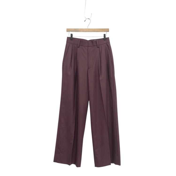 CHAOS GENTLEMAN LADY カオス タックワイドスラックスパンツ ボルドー 38 CH205312ER‐00