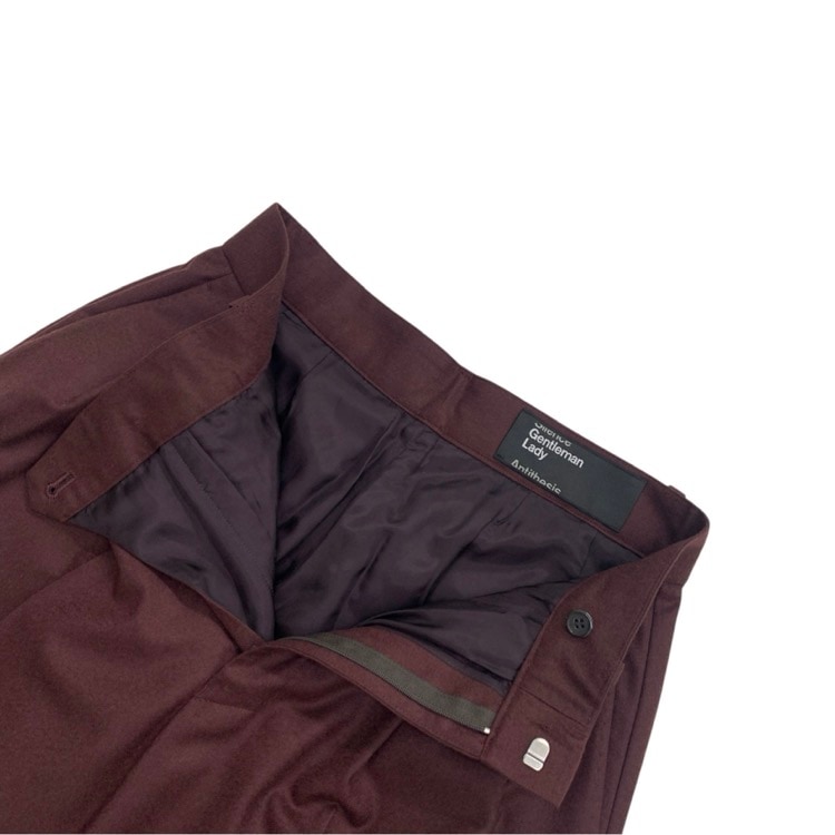 CHAOS GENTLEMAN LADY カオス タックワイドスラックスパンツ ボルドー 38 CH205312ER‐00