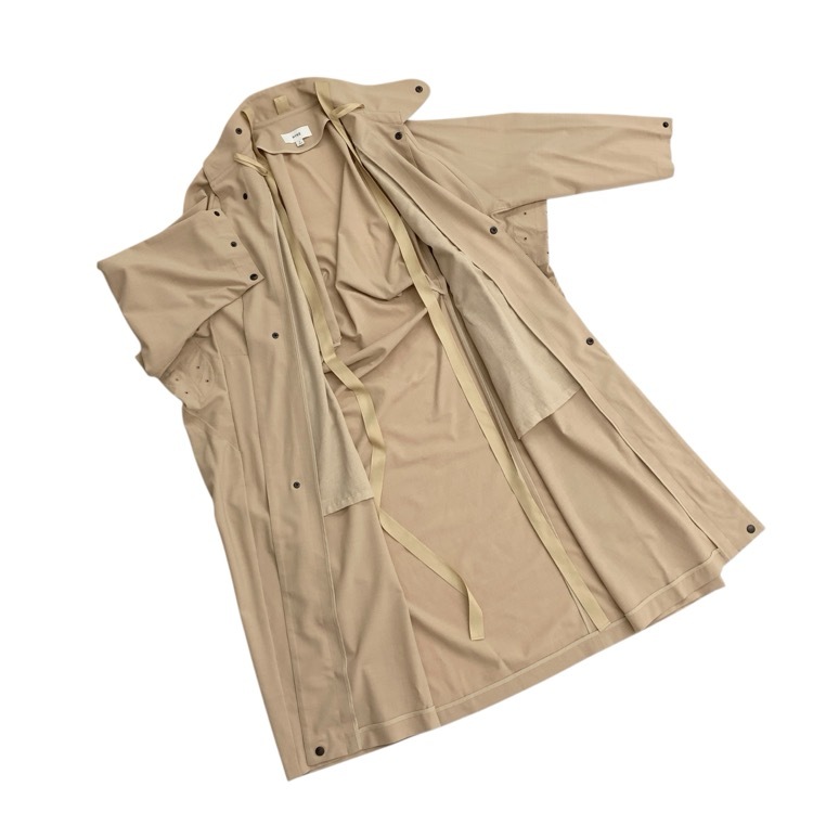 HYKE ハイク 三越伊勢丹別注 WOOL MILITARY COAT ウールミリタリーコート オートミール 2 27059