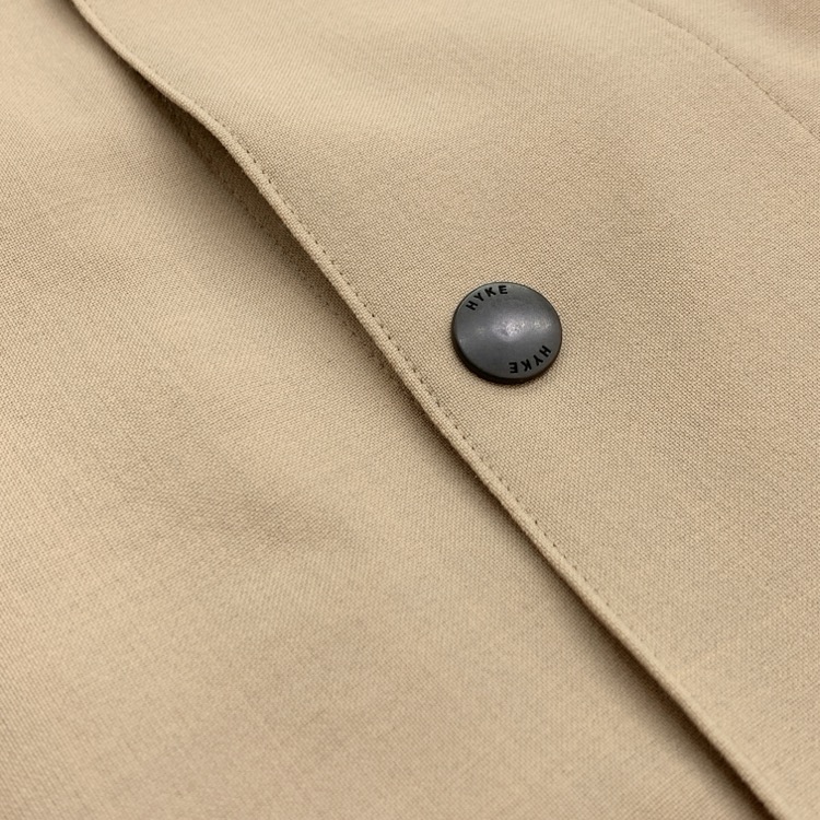 HYKE ハイク 三越伊勢丹別注 WOOL MILITARY COAT ウールミリタリーコート オートミール 2 27059