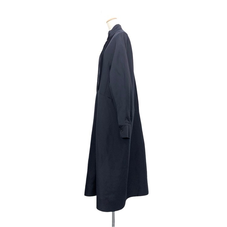 HARUNOBUMURATA ハルノブムラタ JULIAN コットンシルクコクーンドレス ワンピース ネイビー 38 HM24S456-FUJ05