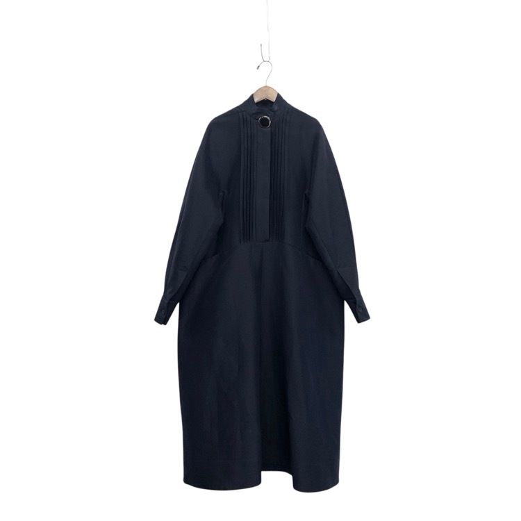 HARUNOBUMURATA ハルノブムラタ JULIAN コットンシルクコクーンドレス ワンピース ネイビー 38 HM24S456-FUJ05