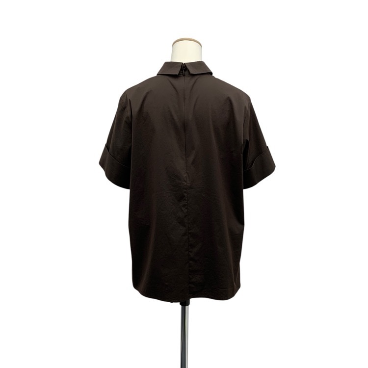 deres デレス Bridget half sleeve blouse ショートスリーブシャツブラウス チョコレート F DER24SS-SH-004