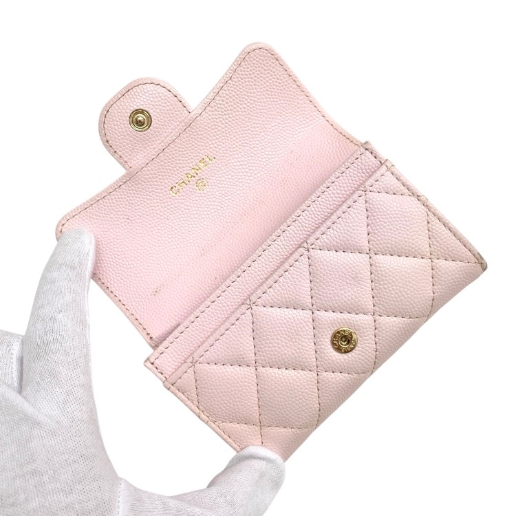 CHANEL シャネル クラシック フラップ カードケース ピンク