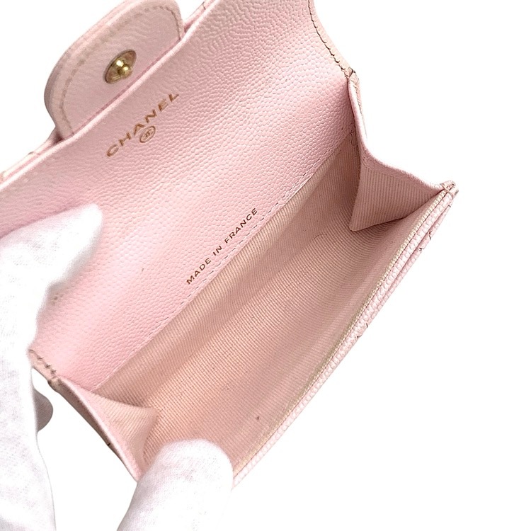 CHANEL シャネル クラシック フラップ カードケース ピンク