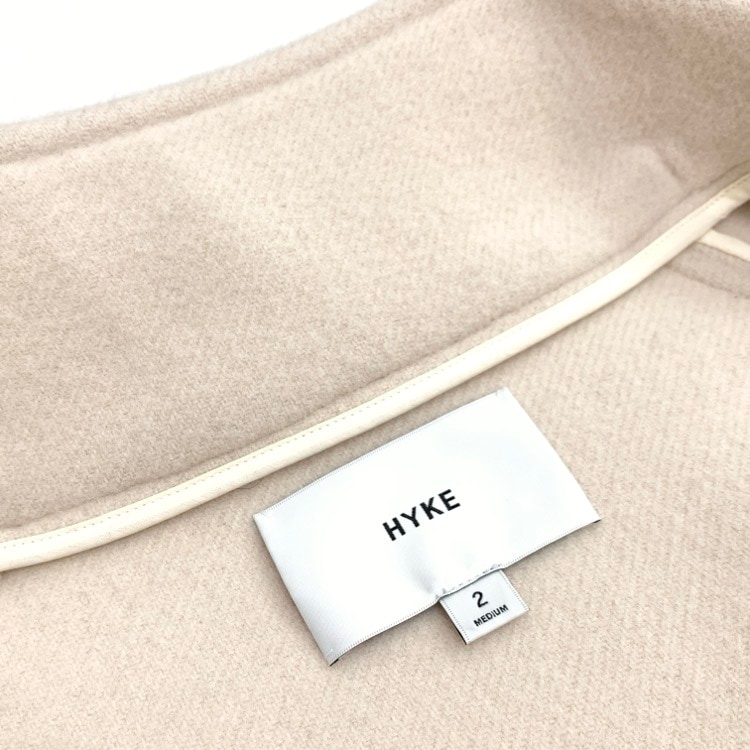 HYKE ハイク DOUBLE FACE DUFFLE JACKET ダブルフェイス ダッフルジャケット コート ホワイト 2 17395