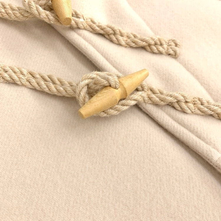 HYKE ハイク DOUBLE FACE DUFFLE JACKET ダブルフェイス ダッフルジャケット コート ホワイト 2 17395