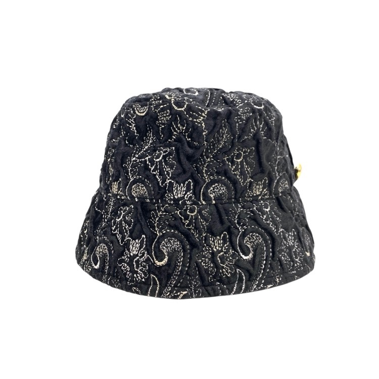 未使用品 MURRAL ミューラル Ice flower embroidery hat 氷花刺繍ハット ブラック Free 232081701013