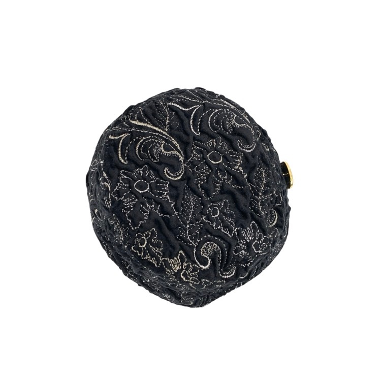未使用品 MURRAL ミューラル Ice flower embroidery hat 氷花刺繍ハット ブラック Free 232081701013