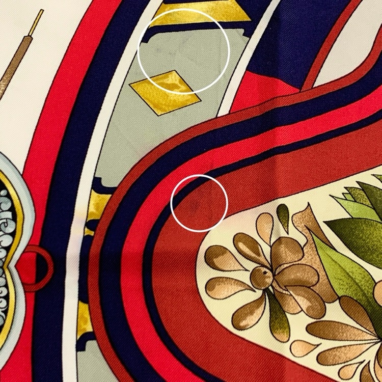 HERMES エルメス カレ90 Parmi les fleurs je compte les heures 花の中で過ごす時間 シルクスカーフ