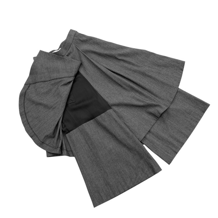 ENFOLD エンフォルド ランダムフレアスカート パンツ グレー 38 300BA331-2510