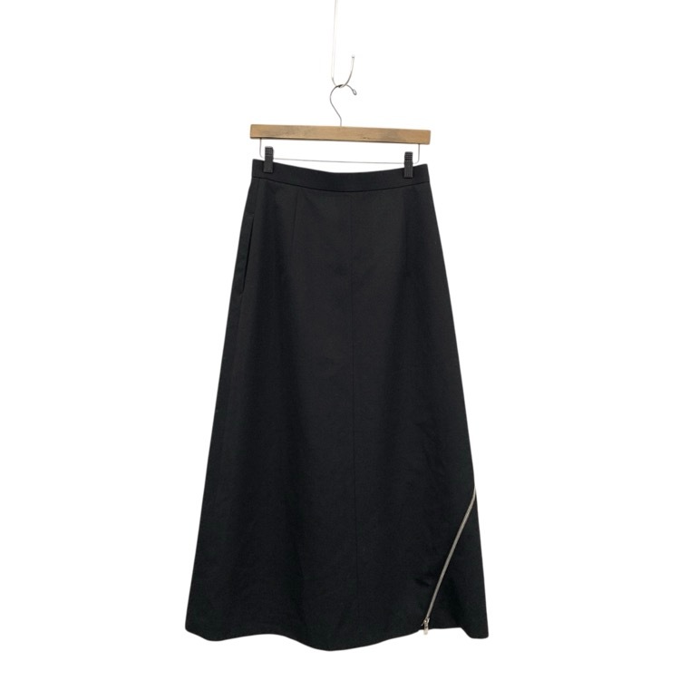 PHOTOCOPIEU フォトコピュー CELIA ZIP-DETAIL LONG SKIRT ジップフレアスカート ブラック 38 242CLA