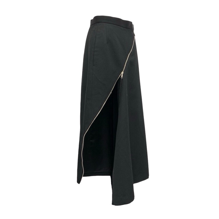 PHOTOCOPIEU フォトコピュー CELIA ZIP-DETAIL LONG SKIRT ジップフレアスカート ブラック 38 242CLA
