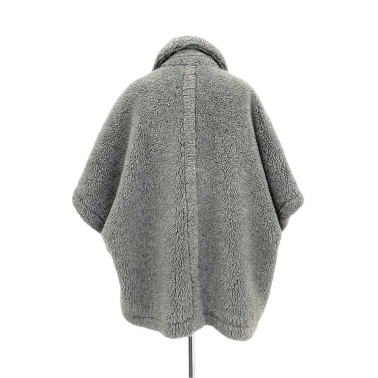 MaxMara マックスマーラ テディ ベア ケープ ボア コート グレー