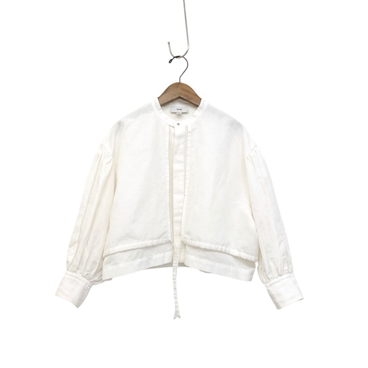 HYKE ハイク C/L BALLOON SLEEVE BLOUSE コットンリネン バルーンスリーブブラウス ホワイト 1 241-15207