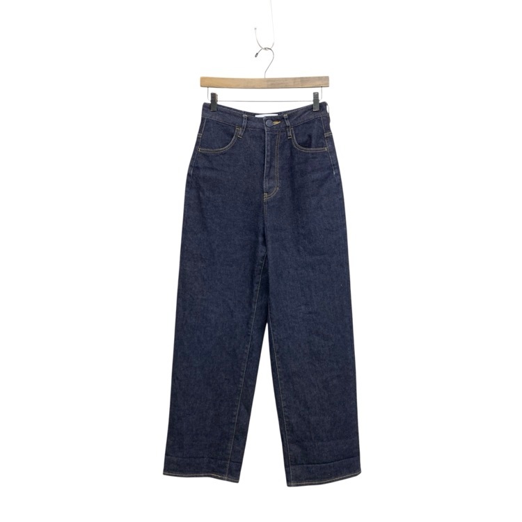 ENFOLD エンフォルド ワイドデニム パンツ ダークブルー 36 300BS631-0530