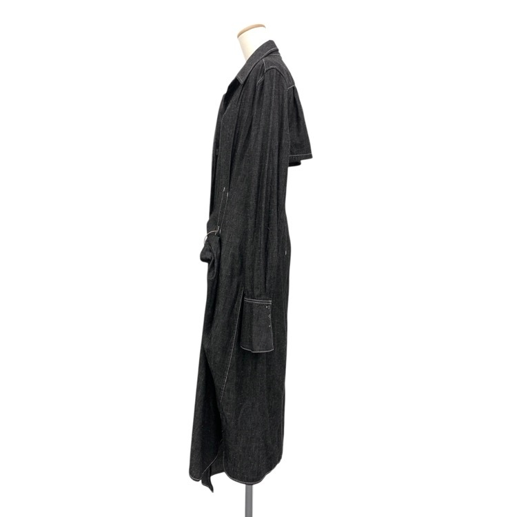 mister it. ミスターイット Robe デニムシャツワンピース Dカン ブラック F robe-et-moi-wed
