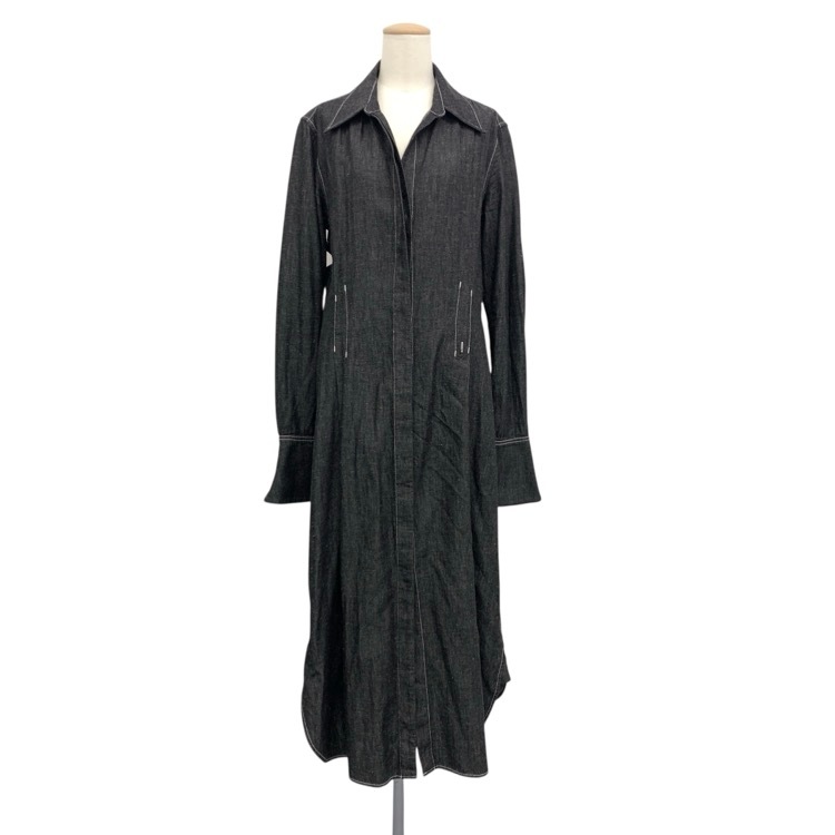 mister it. ミスターイット Robe デニムシャツワンピース Dカン ブラック F robe-et-moi-wed