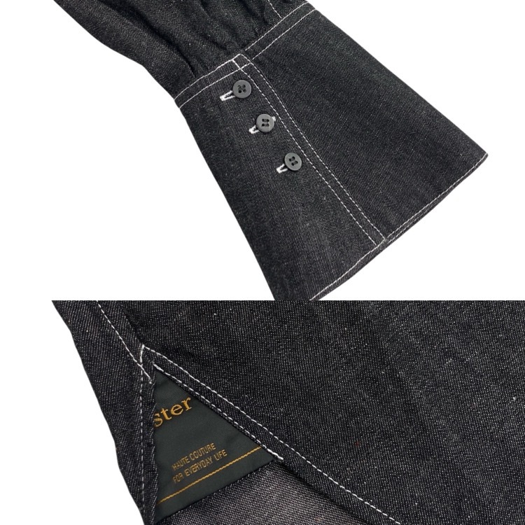 mister it. ミスターイット Robe デニムシャツワンピース Dカン ブラック F robe-et-moi-wed