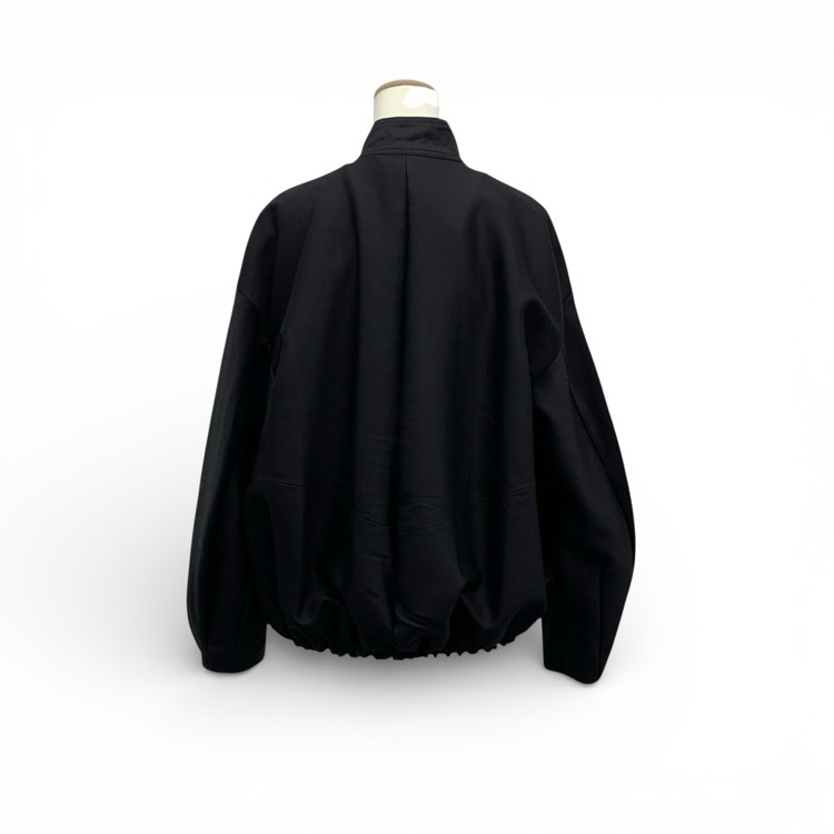 HARUNOBUMURATA ハルノブムラタ IVANA ROUND SHAPED ZIP UP WOOL BLOUSON GOLDボタン THE TOKYO別注 ジップアップブルゾン ブラック 34 HM24W217-STY02