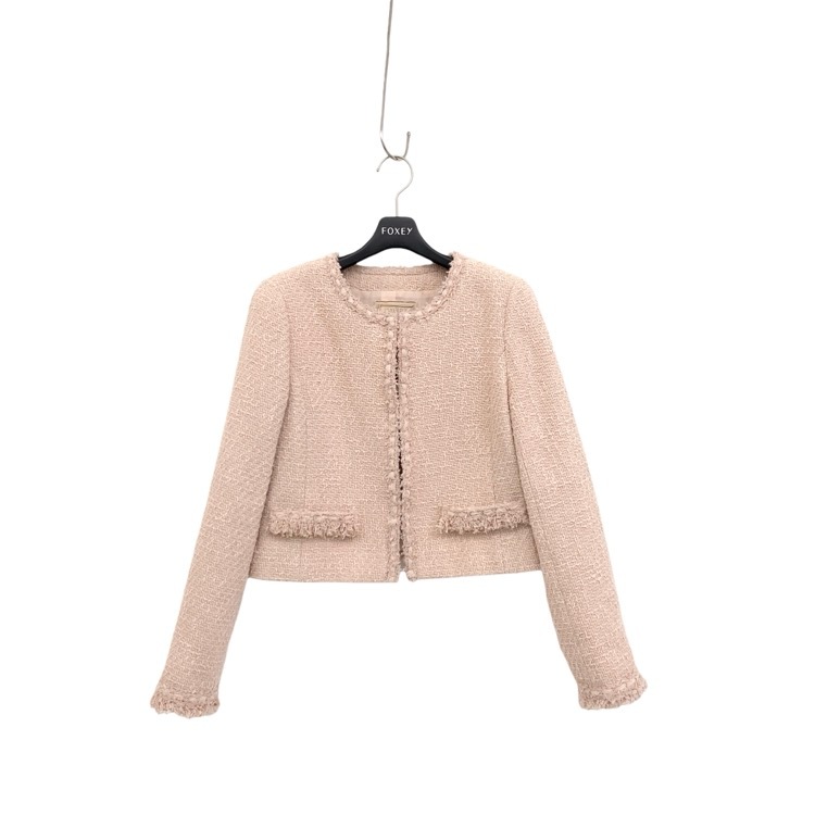 FOXEY フォクシー ロシェ ジャケット コットンツイード フレンチローズ 40 41524-SJOOO