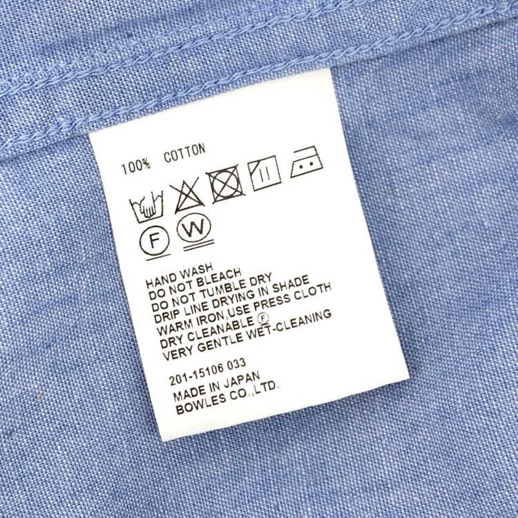 HYKE ハイク CHAMBRAY SHORT-SLV MILITARY SHIRT シャンブレー ミリタリー シャツ ブルー 1 201-15106