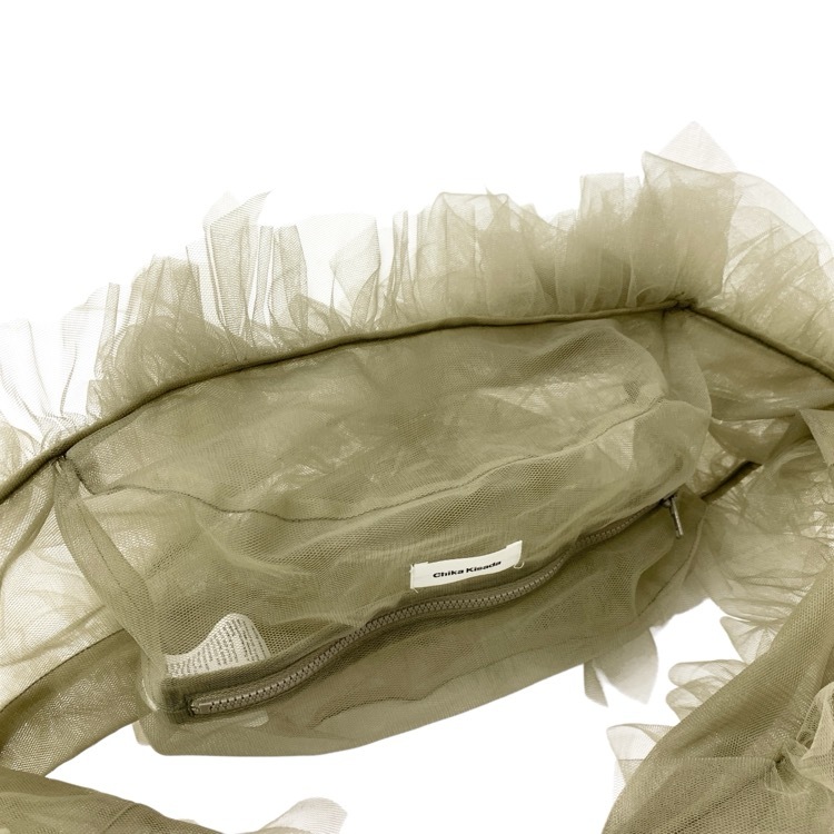 2024AW Chika Kisada チカキサダ tulle bag チュールバッグ カーキ CZ-24082
