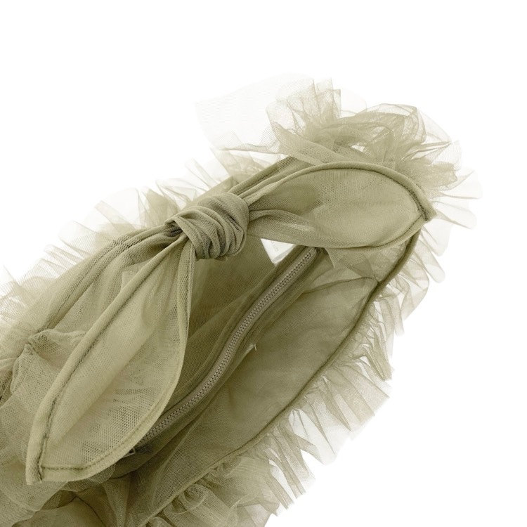 2024AW Chika Kisada チカキサダ tulle bag チュールバッグ カーキ CZ-24082