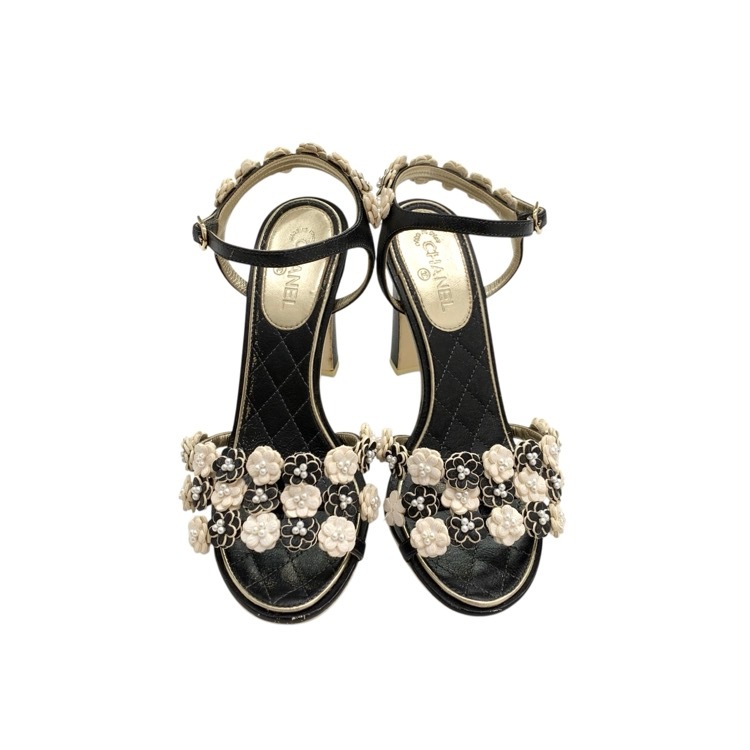 CHANEL シャネル カメリア パンプス ブラック 35C