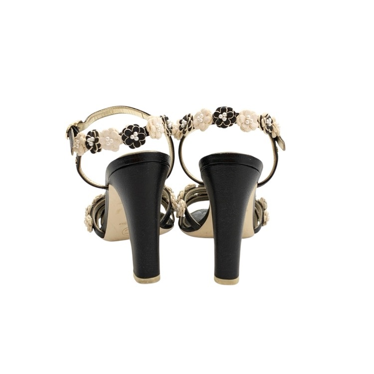 CHANEL シャネル カメリア パンプス ブラック 35C