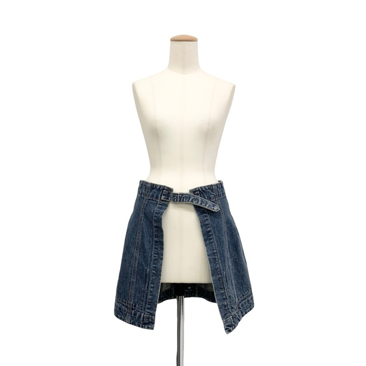 Chika Kisada チカキサダ レイヤードバックリボンデニムスカート ブルー 2 CS-25100