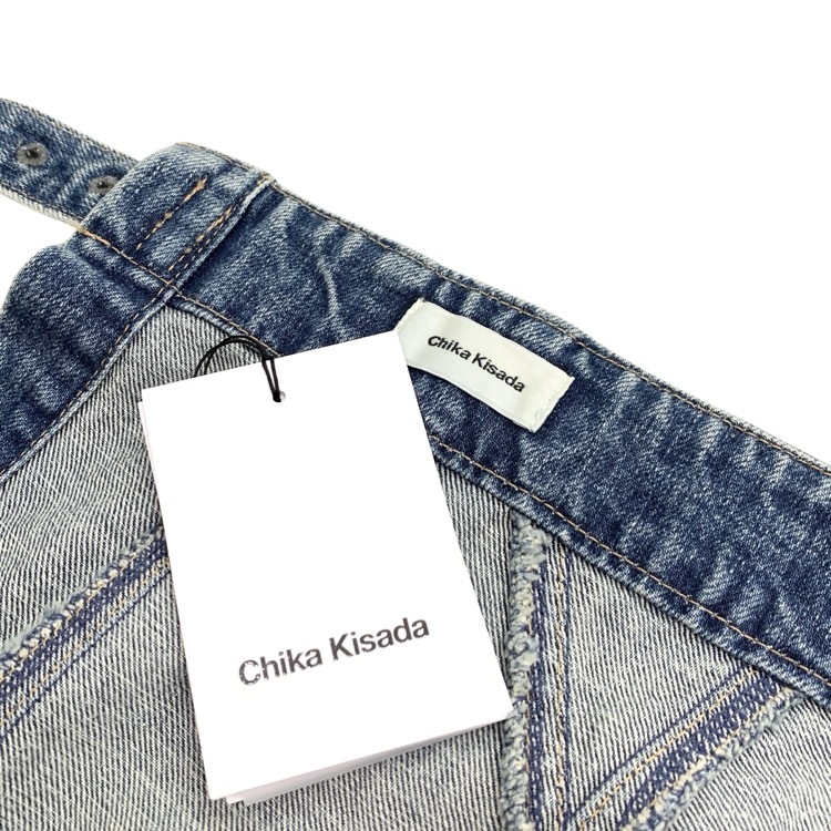 Chika Kisada チカキサダ レイヤードバックリボンデニムスカート ブルー 2 CS-25100