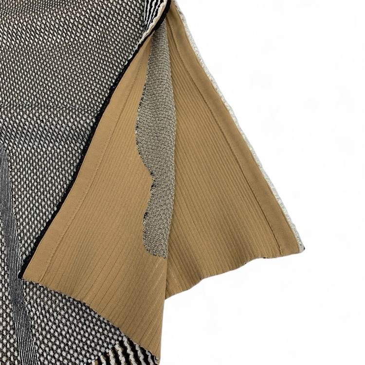 Mame Kurogouchi マメクロゴウチ Spots Pattern Knitted Skirt 豆絞りニットスカート ブラック 2 MM24SS-KN059