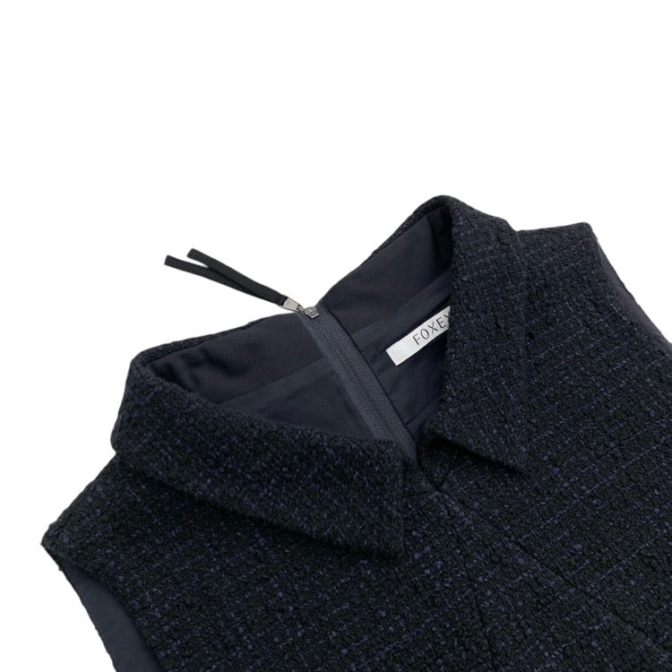 FOXEY フォクシー ドレス モダンギャルソン ワンピース ミッドナイトブルー 40 37904-SOFN