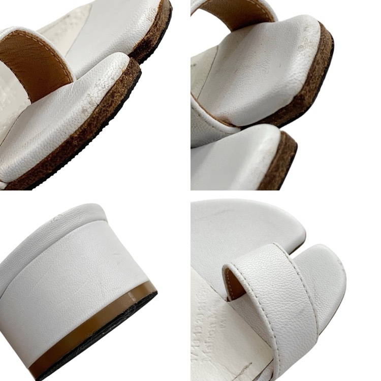 Maison Margiela メゾンマルジェラ Tabiサンダル 足袋ローヒールミュール ホワイト 36 S58WP0234