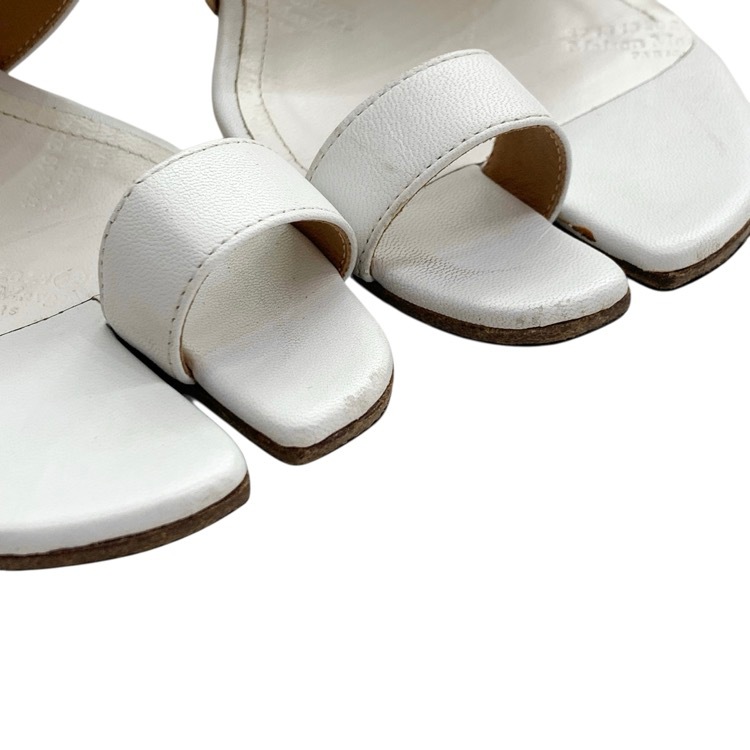 Maison Margiela メゾンマルジェラ Tabiサンダル 足袋ローヒールミュール ホワイト 36 S58WP0234
