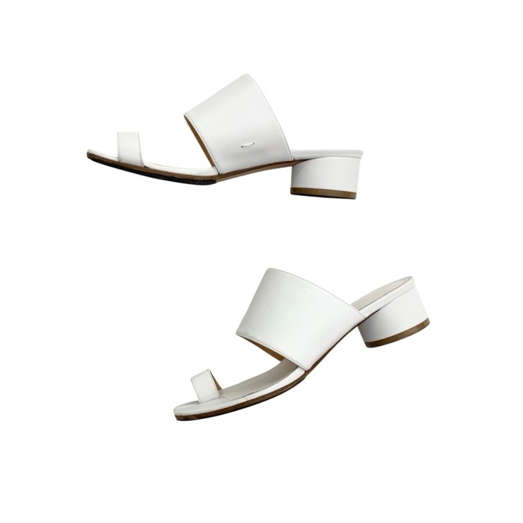 Maison Margiela メゾンマルジェラ Tabiサンダル 足袋ローヒールミュール ホワイト 36 S58WP0234